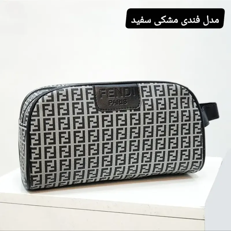 کیف دستی مردانه چرم صنعتی ضخیم دو خانه بند دستی