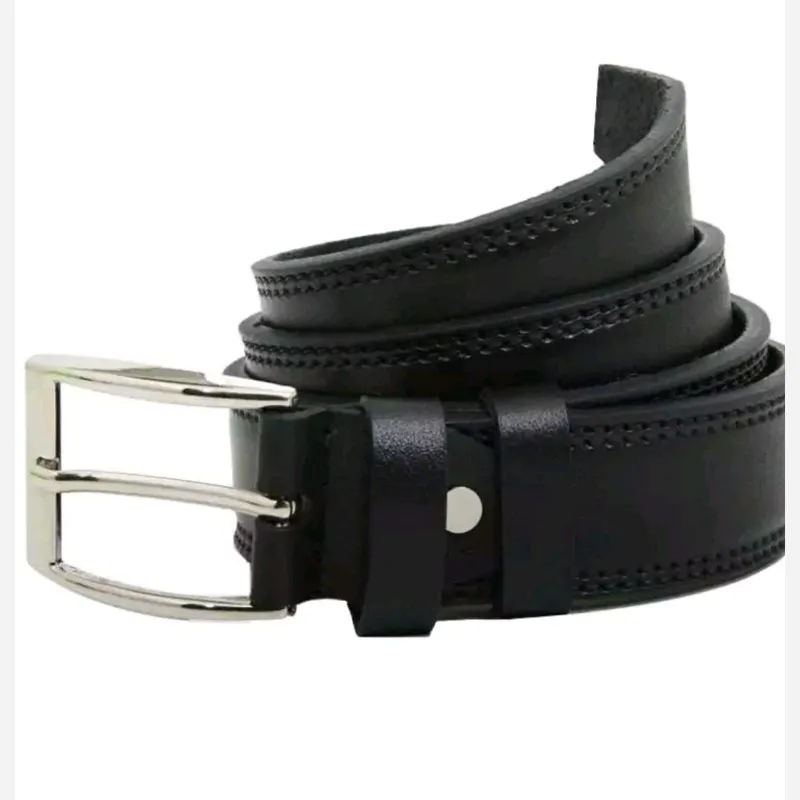 کمربند مردانه چرم صنعتی کلاسیک پهنا 3.5 سانتی متر طول 120 سانتی متر