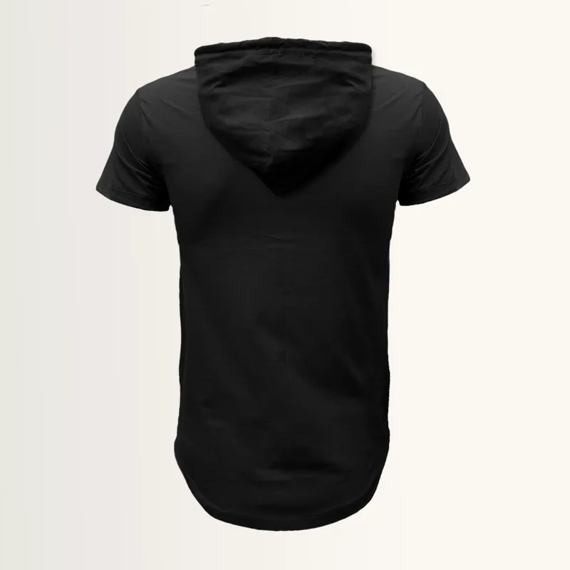 ست تی شرت و شلوار مردانه مدل fle پنبه یکرو نخ آستین کوتاه کلاه دار